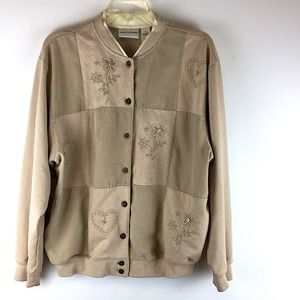 Alfred Dunner's soft warm embroidered woman's Jacket size M